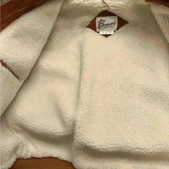 BERMAN’s LEATHER EXPERTS Leather Suede Bomber VINTAGE Jacket - RARE AMAZING - Picture 11 of 11